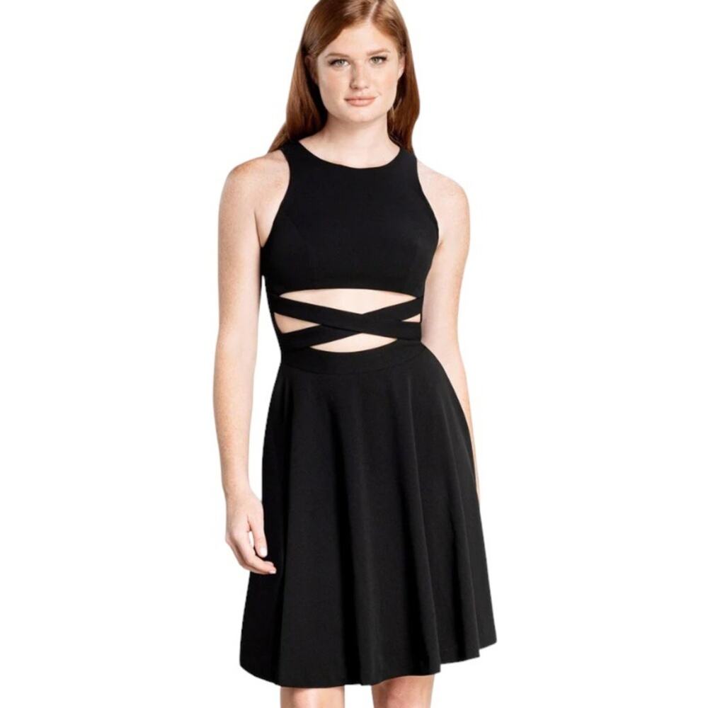 Dress the Population Mariela Flattering Criss-Cross Strap Dress Size Xlarge
